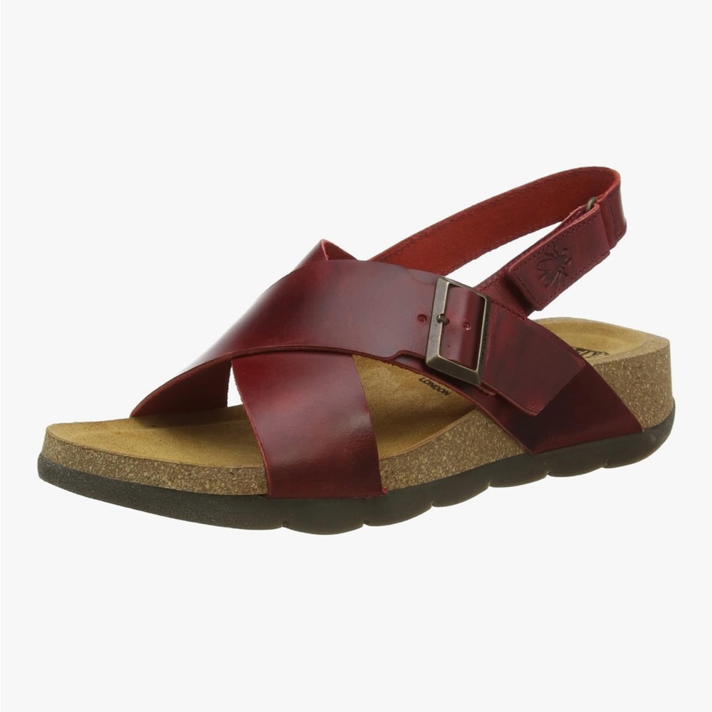Fly London Women's Ankle-Strap Sandal Size 40, Made in Portugal